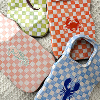 GREEN CHECK Personalised Wavy iPhone Case