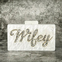 Pearl Mrs/Wifey Clutch Bag