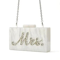 Pearl Mrs/Wifey Clutch Bag