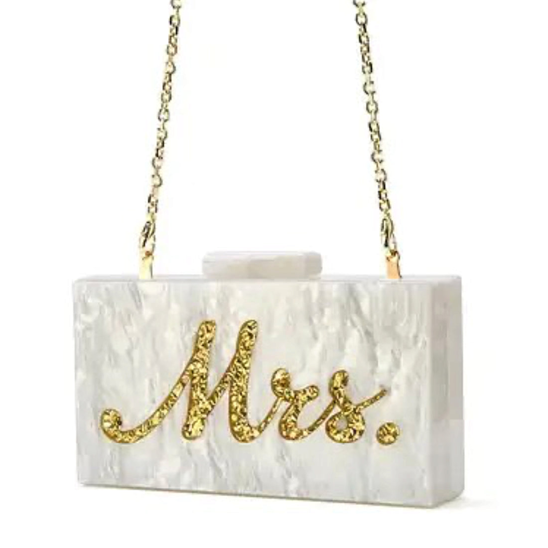 Pearl Mrs/Wifey Clutch Bag