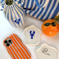 ORANGE STRIPE Personalised Wavy iPhone Case