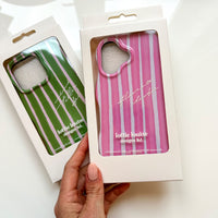 ORANGE STRIPE Personalised Wavy iPhone Case