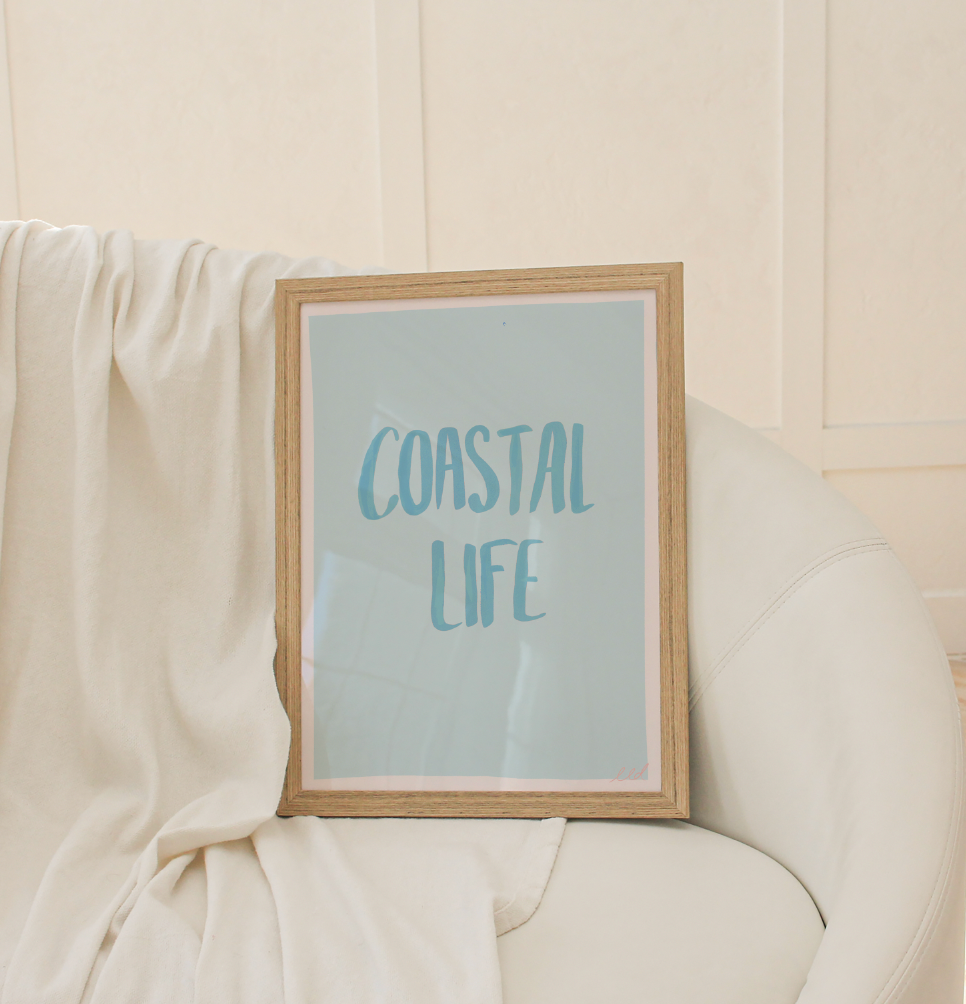 COASTAL LIFE A4 Art Illustration Print