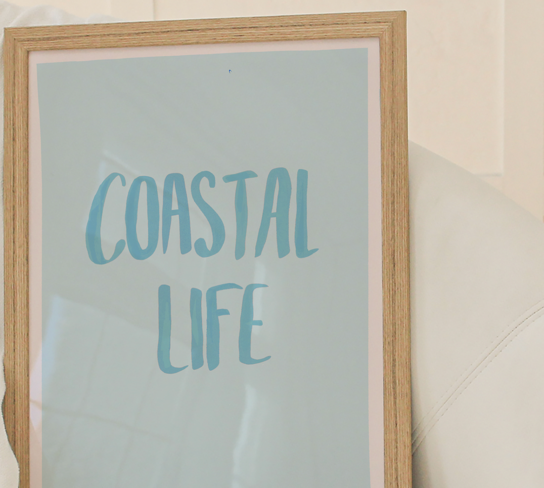 COASTAL LIFE A4 Art Illustration Print