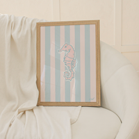 OCEAN SEAHORSE A4 Art Illustration Print