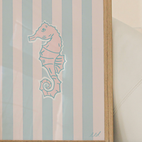 OCEAN SEAHORSE A4 Art Illustration Print