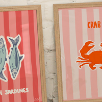 FISH SARDINES A4 Art Illustration Print