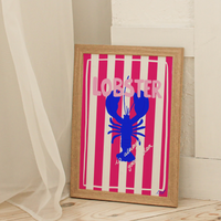 LOBSTER LOVE A4 Art Illustration Print
