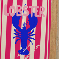 LOBSTER LOVE A4 Art Illustration Print