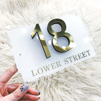 House 3D Number Acrylic Sign
