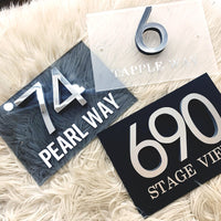 House 3D Number Acrylic Sign