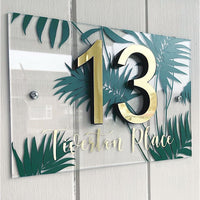 House 3D Number Acrylic Sign