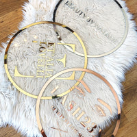 Mirrored Logo Acrylic Round Signage