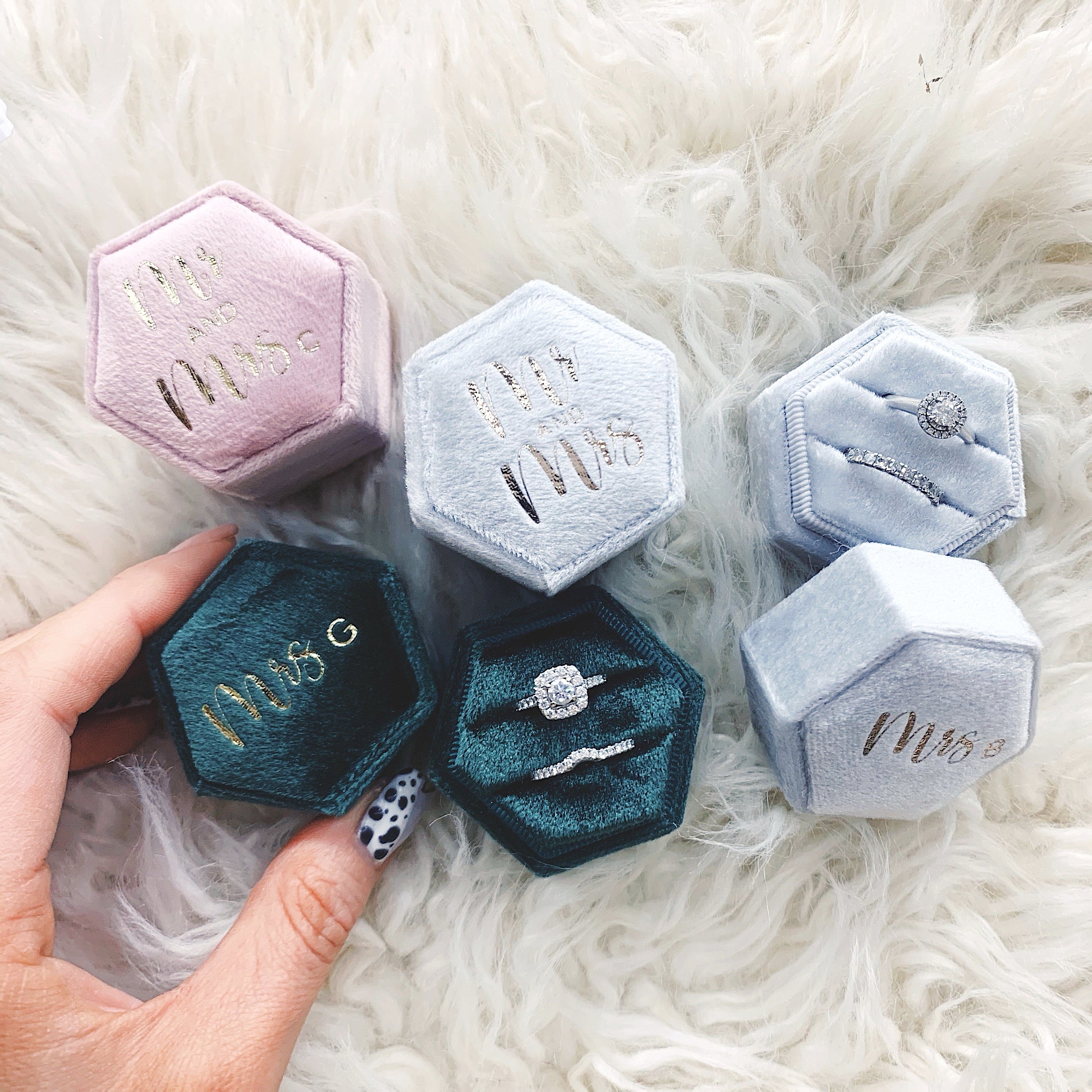 Velvet ring box sale uk