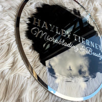 Mirrored Logo Acrylic Round Signage
