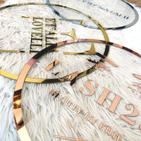 Mirrored Logo Acrylic Round Signage