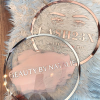 Mirrored Logo Acrylic Round Signage