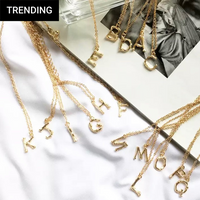Hanging Initial Gold Necklaces