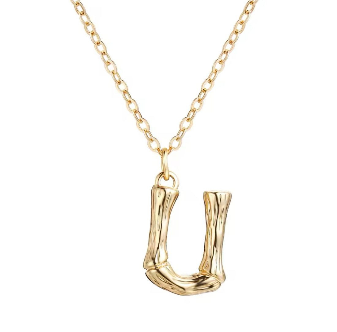 Hanging Initial Gold Necklaces