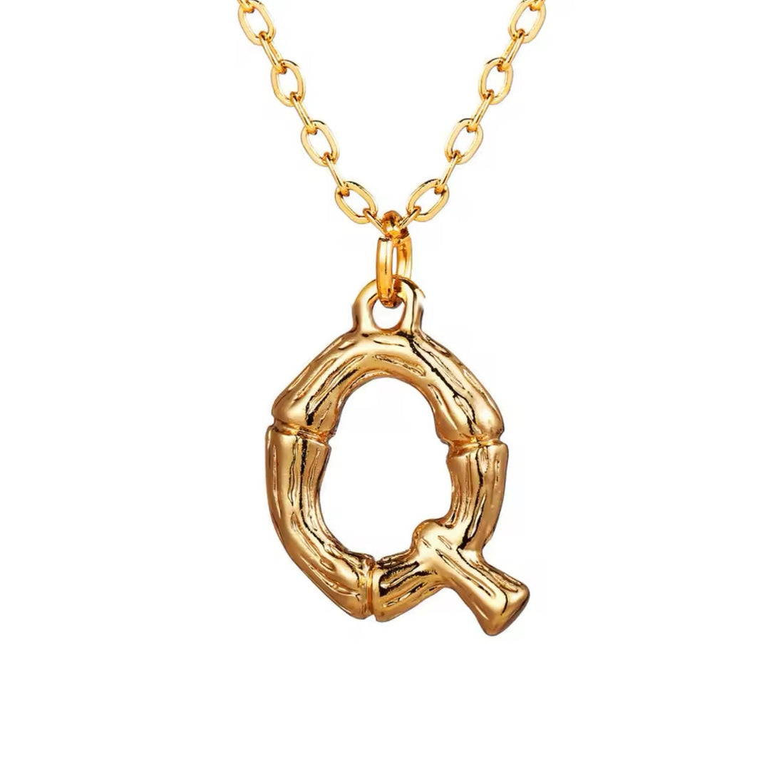 Hanging Initial Gold Necklaces