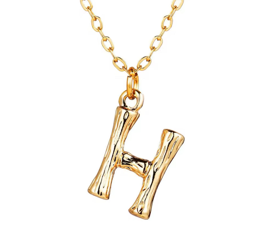 Hanging Initial Gold Necklaces