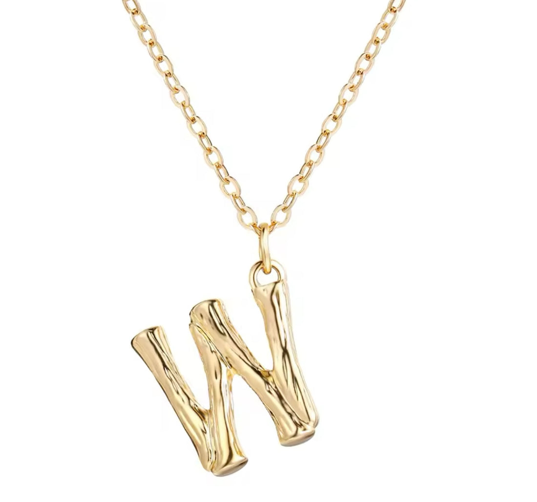 Hanging Initial Gold Necklaces