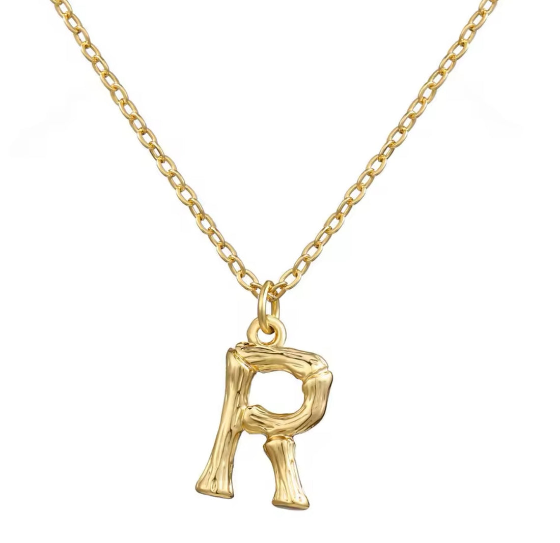 Hanging Initial Gold Necklaces