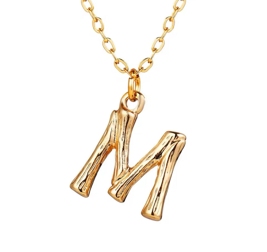 Hanging Initial Gold Necklaces