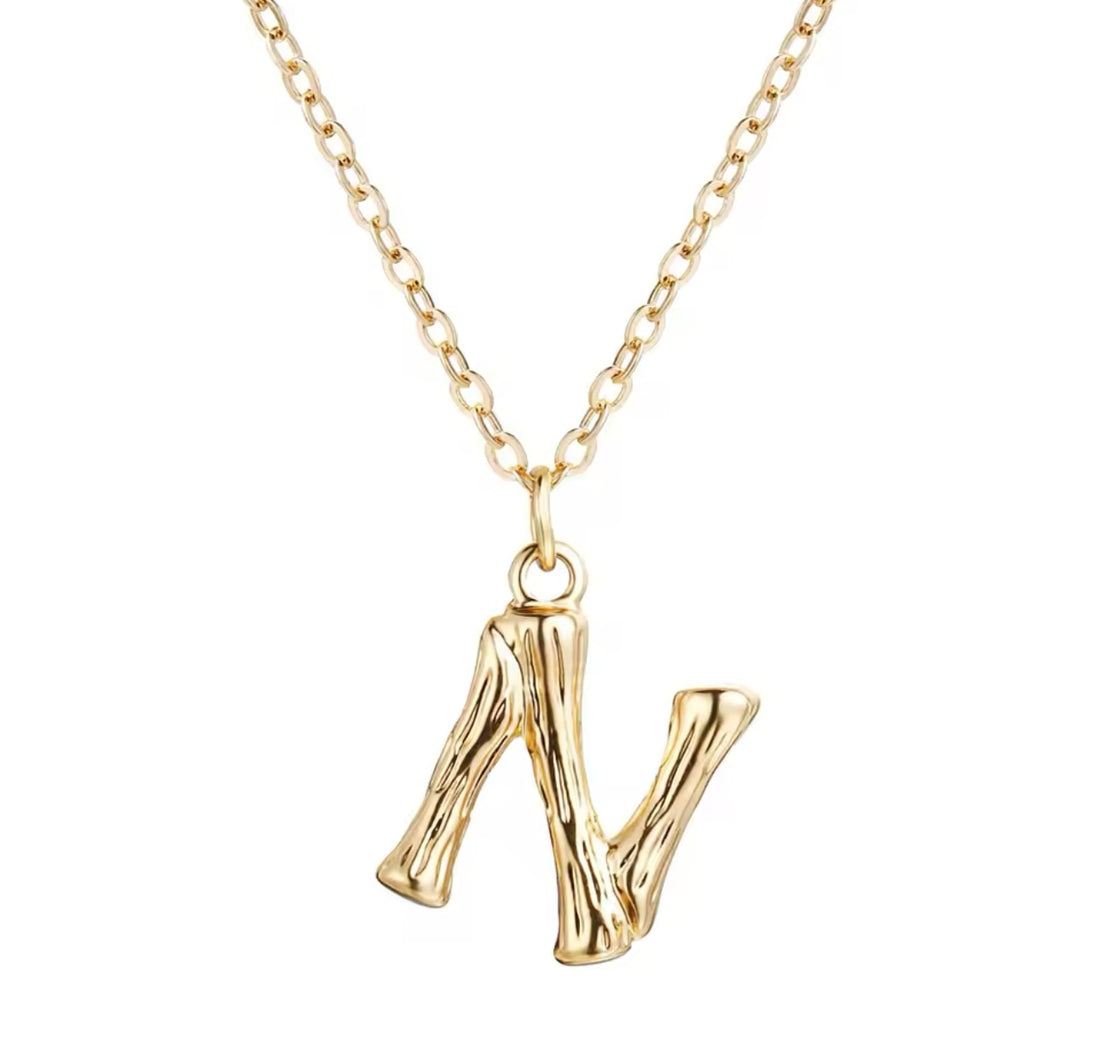 Hanging Initial Gold Necklaces