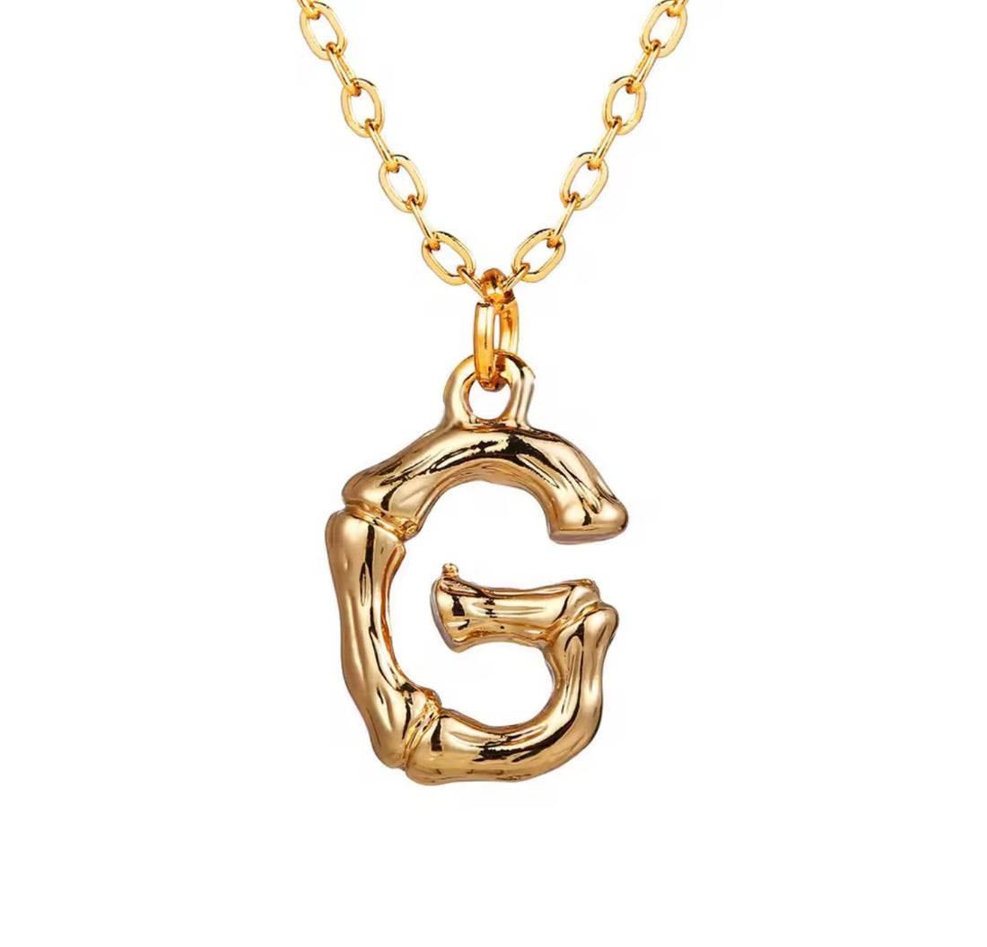 Hanging Initial Gold Necklaces