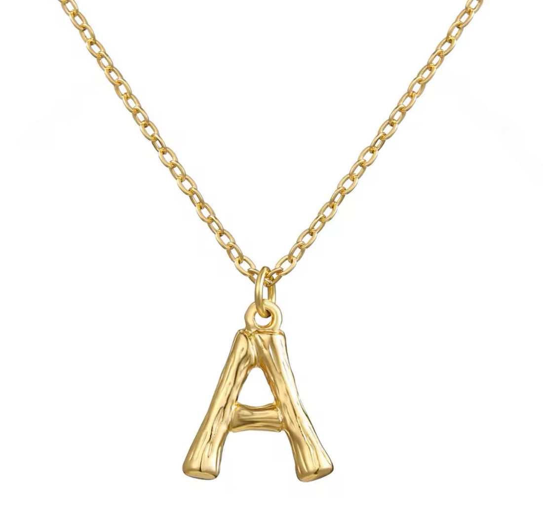 Hanging Initial Gold Necklaces