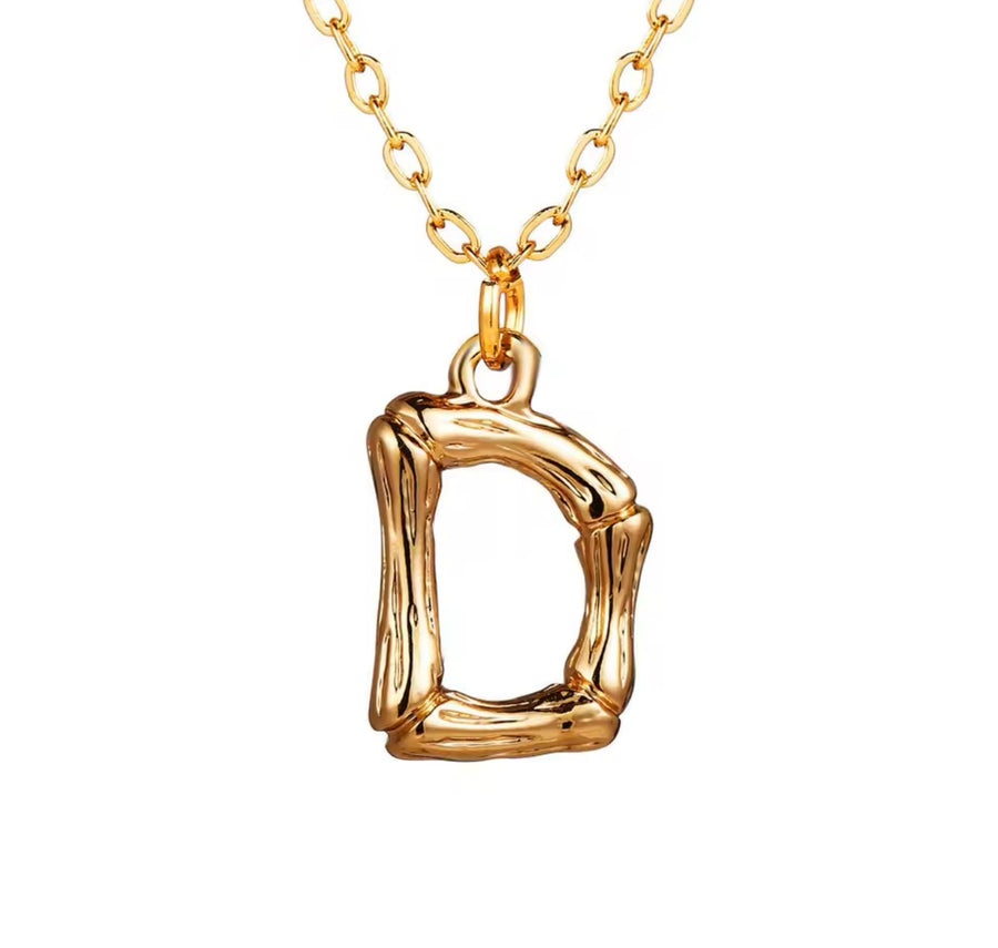 Hanging Initial Gold Necklaces