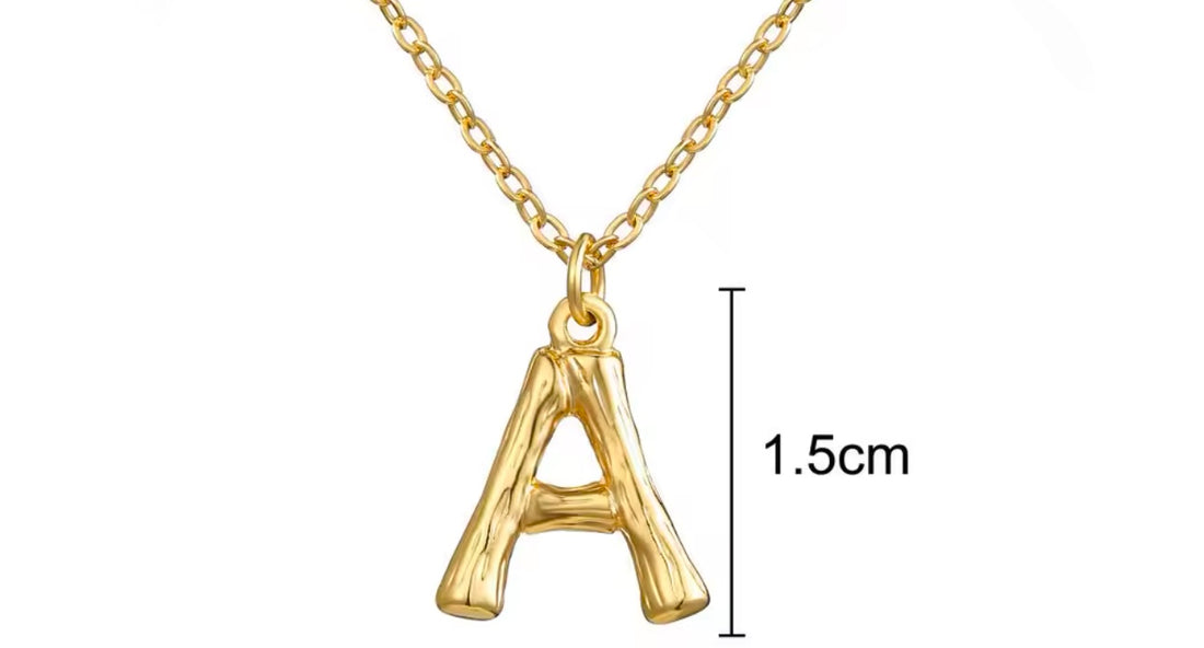 Hanging Initial Gold Necklaces