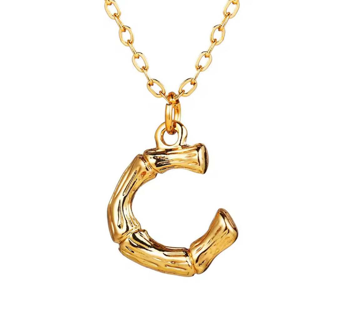 Hanging Initial Gold Necklaces