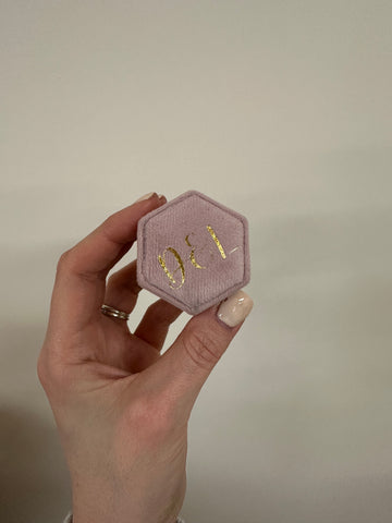 Pink Velvet Ring Box