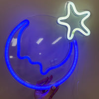 Moon Star Neon Light