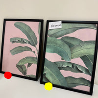 Pink and Green Leaf A3 Frames