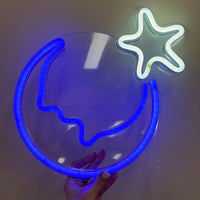 Moon Star Neon Light