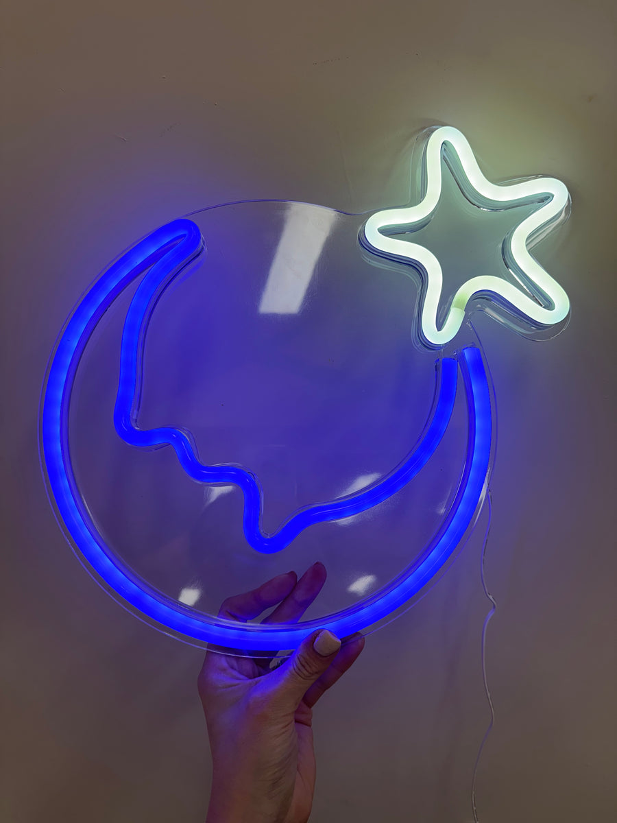 Moon Star Neon Light