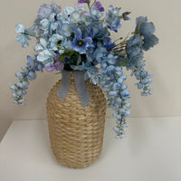 Blue Faux Flower Display