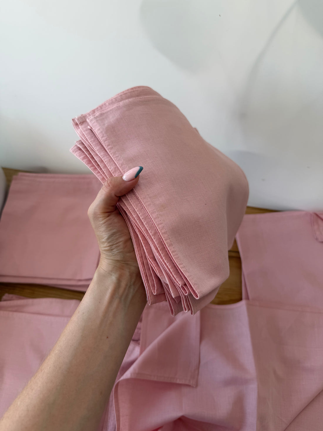 Soft Pink Linen Napkins