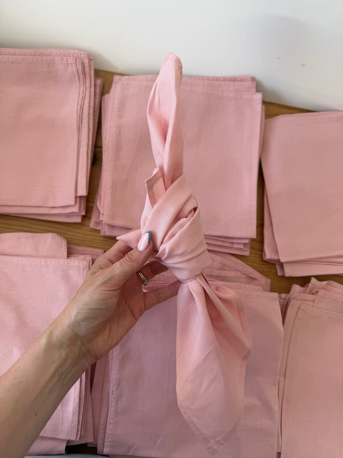 Soft Pink Linen Napkins