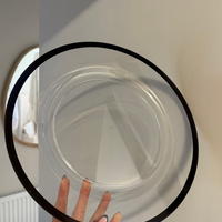 Black Rim Plastic Charger Plates