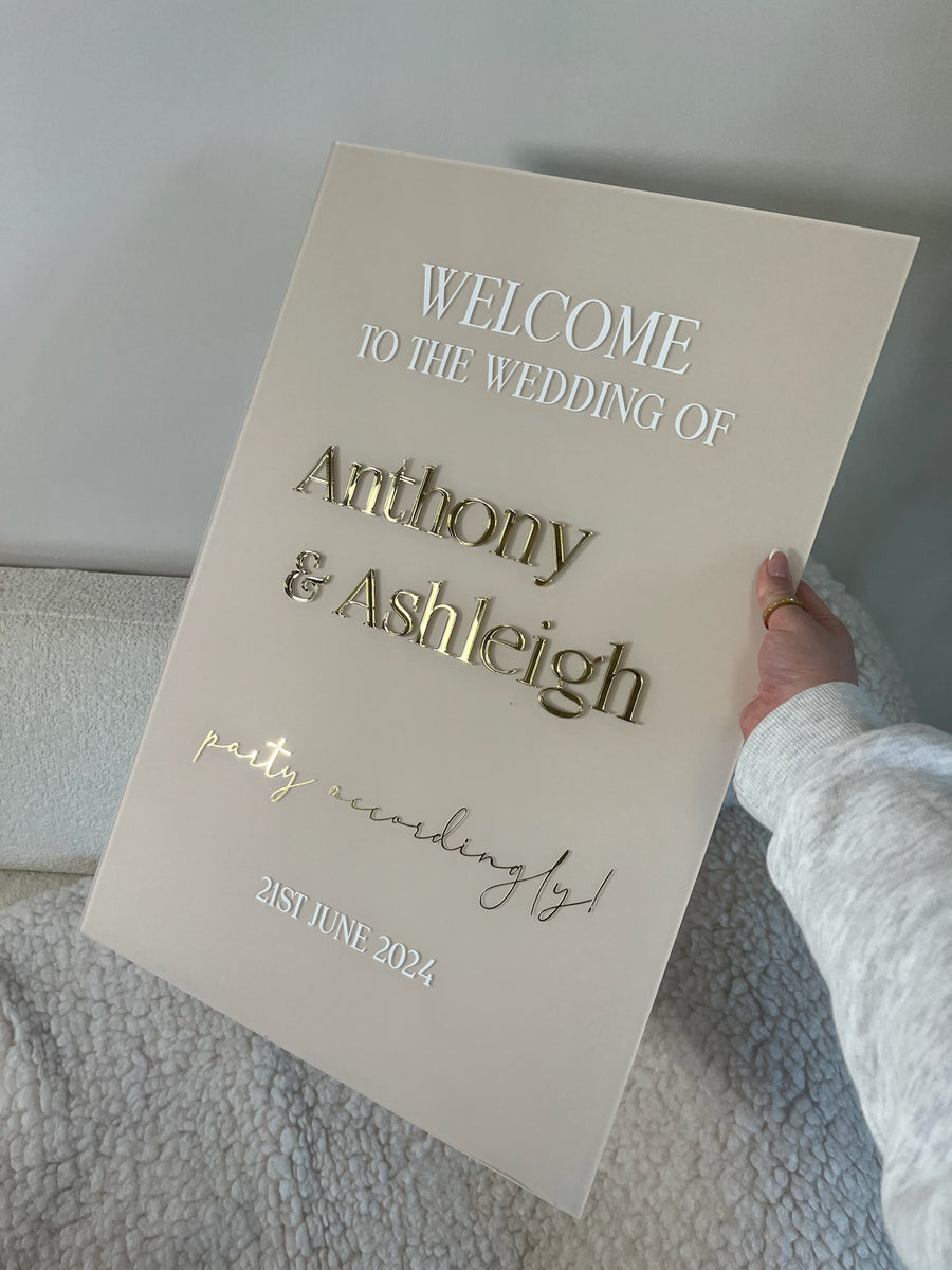 A2 Welcome Acrylic Signage