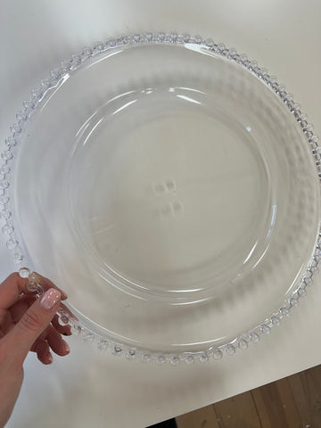 Clear Beaded Charger Plates Brand New COLLECTION ONLY