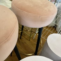 Pink Velvet Touch Bar Stools (COLLECTION ONLY)