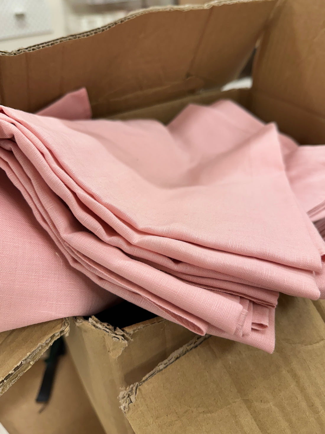 Soft Pink Linen Napkins