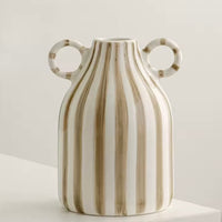 Small Stripe Ceramic Vase