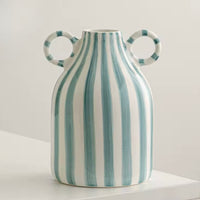 Small Stripe Ceramic Vase