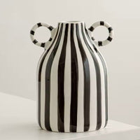 Small Stripe Ceramic Vase
